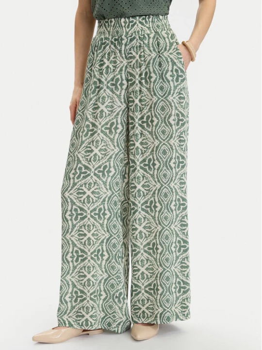 Zdjęcie produktu Vero Moda Spodnie materiałowe Menny 10282478 Zielony Wide Leg