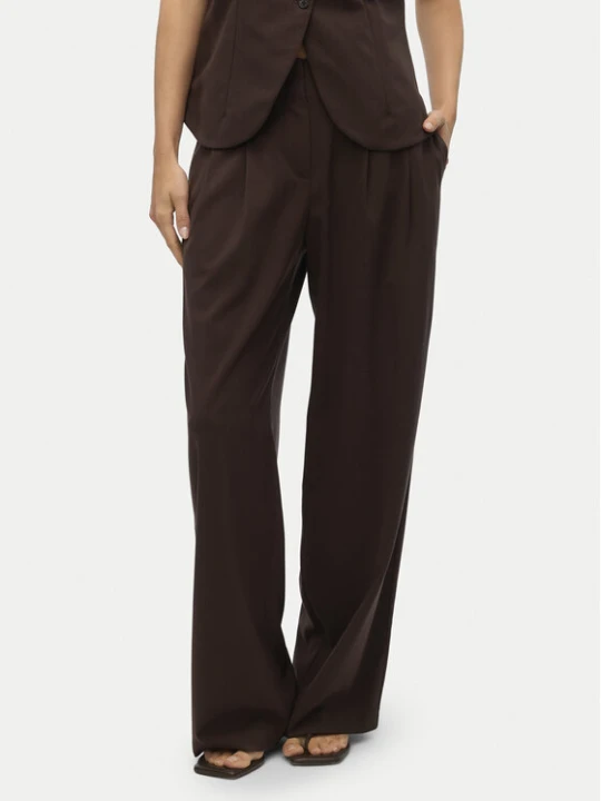 Zdjęcie produktu Vero Moda Spodnie materiałowe Sigga 10336315 Brązowy Wide Leg