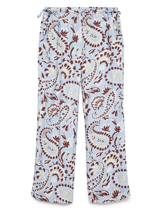 Zdjęcie produktu Vero Moda Spodnie w kolorze błękitno-brązowym rozmiar: XL