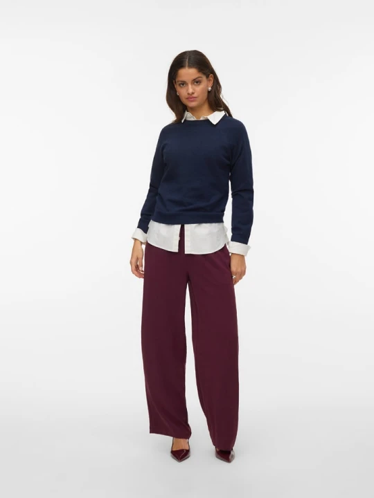 Zdjęcie produktu Vero Moda Spodnie w kolorze ciemnofioletowym rozmiar: M