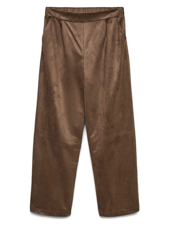 Zdjęcie produktu Vero Moda Spodnie w kolorze jasnobrązowym rozmiar: M