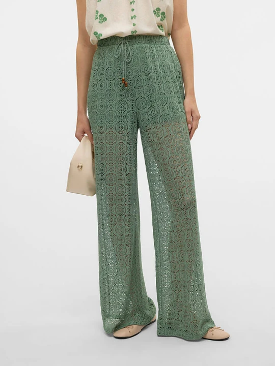 Zdjęcie produktu Vero Moda Spodnie w kolorze zielonym rozmiar: XS