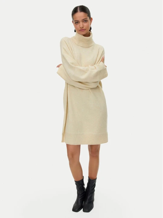 Zdjęcie produktu Vero Moda Sukienka dzianinowa Aquarius 10331900 Beżowy Regular Fit