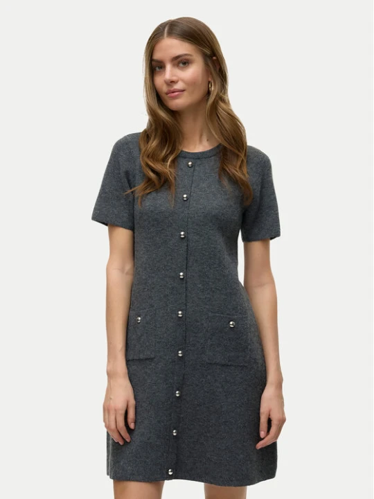 Zdjęcie produktu Vero Moda Sukienka dzianinowa Johanna 10333908 Szary Standard Fit