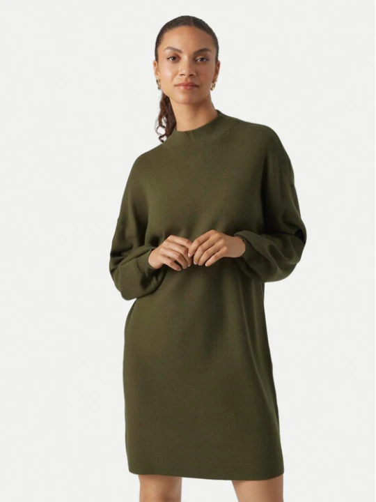 Zdjęcie produktu Vero Moda Sukienka dzianinowa Nancy 10249116 Zielony Relaxed Fit