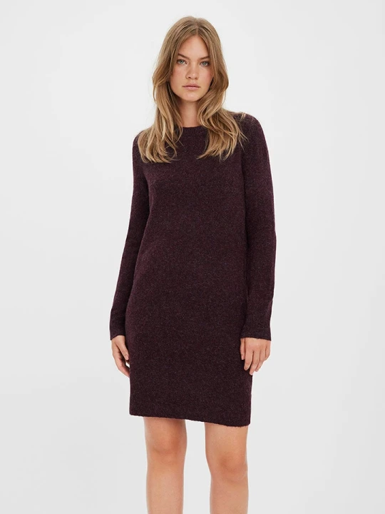 Zdjęcie produktu Vero Moda Sukienka dzianinowa w kolorze bordowym rozmiar: M