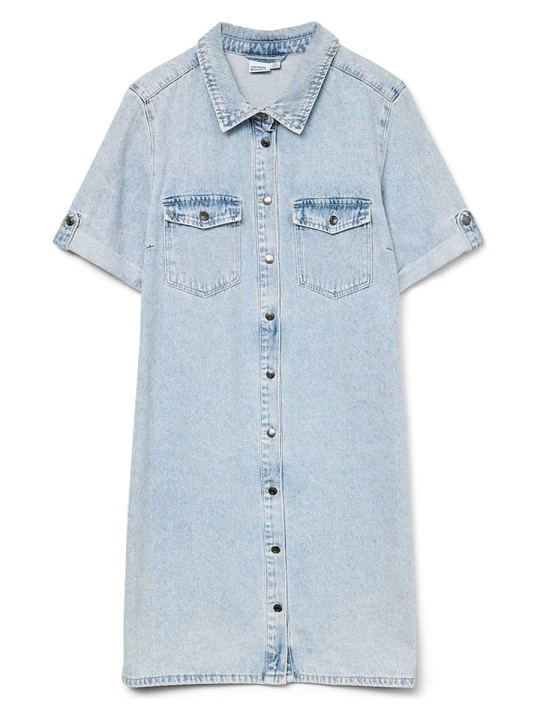 Zdjęcie produktu Vero Moda Sukienka dżinsowa w kolorze błękitnym rozmiar: XS
