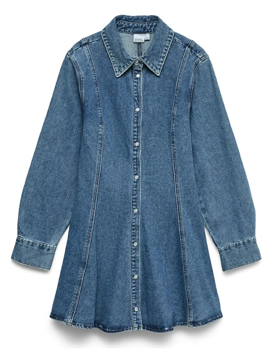 Zdjęcie produktu Vero Moda Sukienka dżinsowa w kolorze niebieskim rozmiar: L