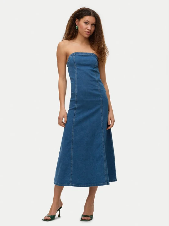 Zdjęcie produktu Vero Moda Sukienka jeansowa Ailey 10328202 Niebieski Regular Fit