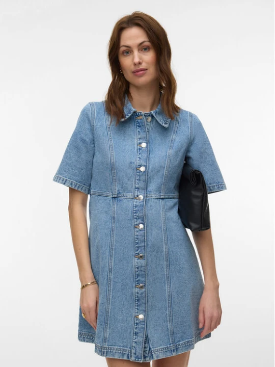 Zdjęcie produktu Vero Moda Sukienka jeansowa Daisy 10346217 Niebieski Standard Fit