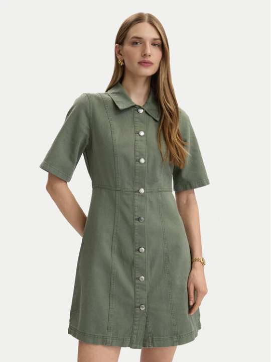 Zdjęcie produktu Vero Moda Sukienka jeansowa Daisy 10346217 Zielony Standard Fit