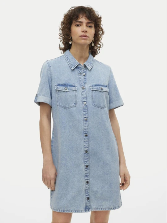 Zdjęcie produktu Vero Moda Sukienka jeansowa Jennie 10309665 Niebieski Regular Fit
