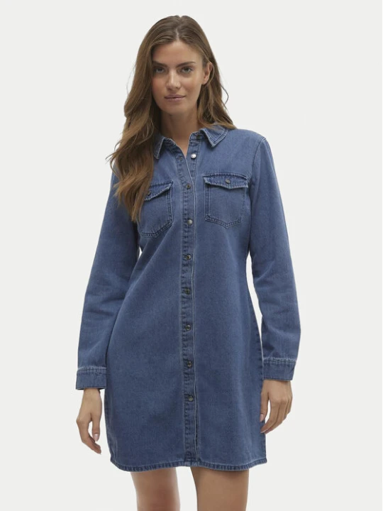 Zdjęcie produktu Vero Moda Sukienka jeansowa Jennie 10310968 Niebieski Regular Fit