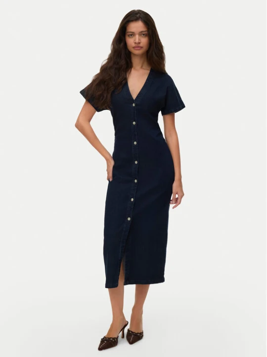 Zdjęcie produktu Vero Moda Sukienka jeansowa Sanni 10345708 Granatowy Slim Fit