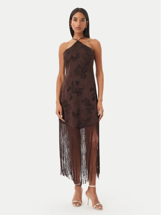 Zdjęcie produktu Vero Moda Sukienka koktajlowa Tathiana 10355696 Brązowy ciemny Regular Fit