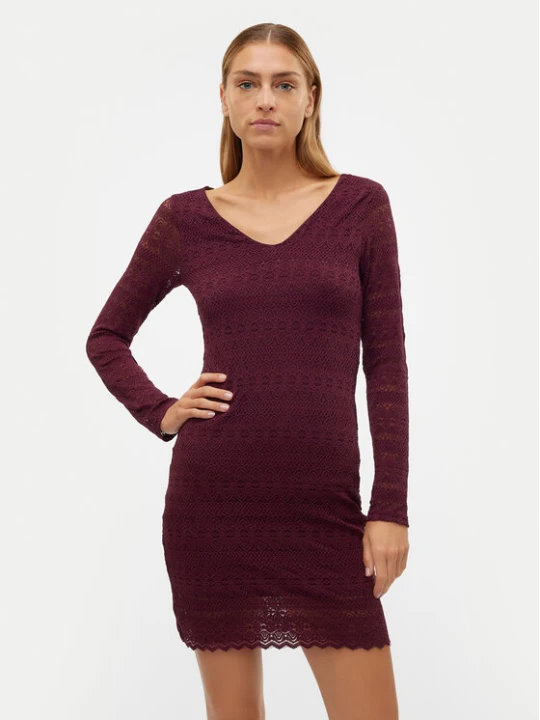 Zdjęcie produktu Vero Moda Sukienka koktajlowa Zoe 10315445 Bordowy Slim Fit