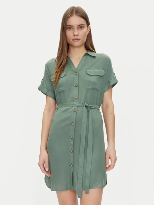 Zdjęcie produktu Vero Moda Sukienka koszulowa Bumpy 10325828 Zielony Loose Fit