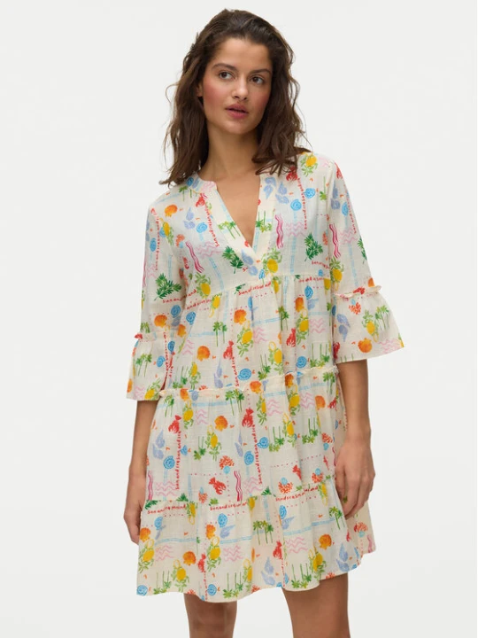Zdjęcie produktu Vero Moda Sukienka letnia Elena 10357444 Żółty jasny Regular Fit