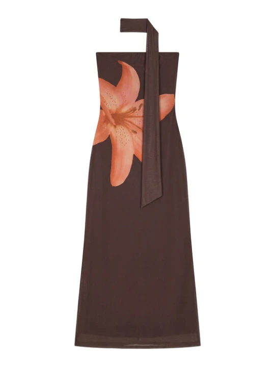 Zdjęcie produktu Vero Moda Sukienka letnia Rosetta 10356030 Brązowy ciemny Regular Fit