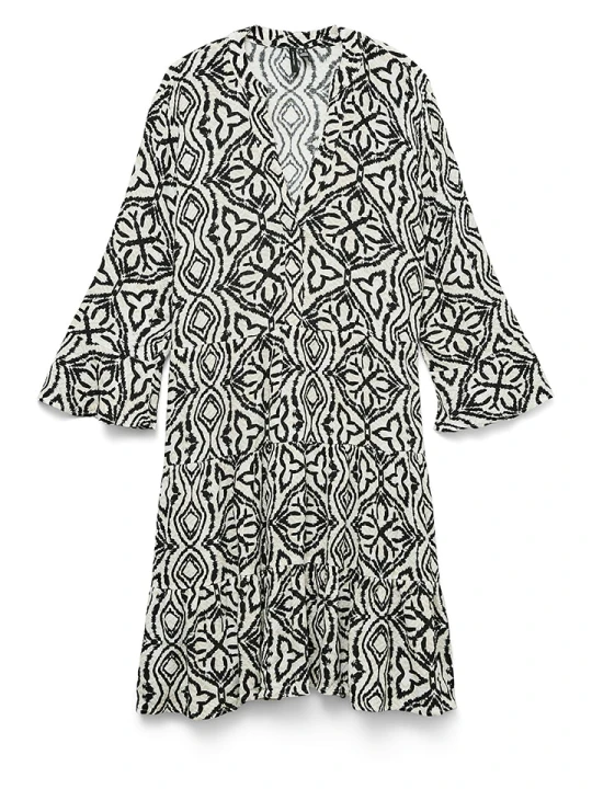 Zdjęcie produktu Vero Moda Sukienka w kolorze beżowo-czarnym rozmiar: L