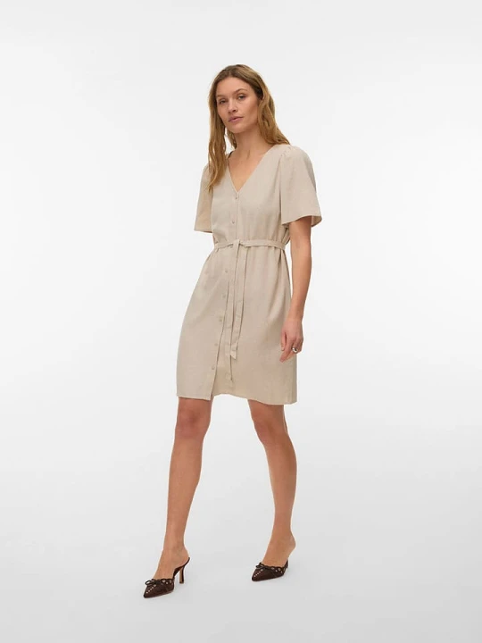 Zdjęcie produktu Vero Moda Sukienka w kolorze beżowym rozmiar: XL
