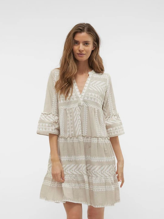 Zdjęcie produktu Vero Moda Sukienka w kolorze biało-beżowym rozmiar: M