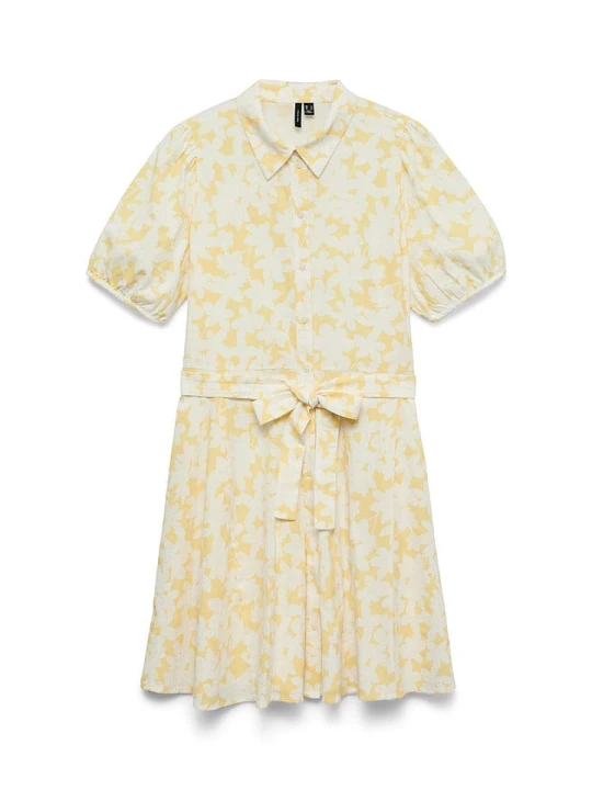 Zdjęcie produktu Vero Moda Sukienka w kolorze biało-żółtym rozmiar: L