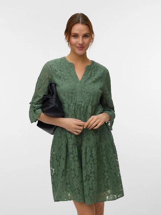 Zdjęcie produktu Vero Moda Sukienka w kolorze ciemnozielonym rozmiar: L