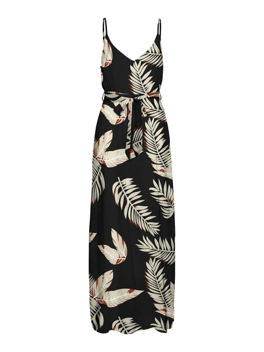 Zdjęcie produktu Vero Moda Sukienka w kolorze czarno-beżowym rozmiar: M