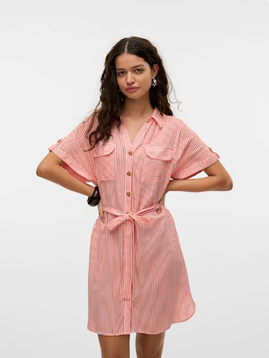 Zdjęcie produktu Vero Moda Sukienka w kolorze czerwono-białym rozmiar: XS
