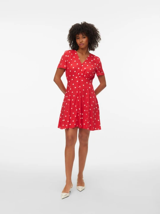 Zdjęcie produktu Vero Moda Sukienka w kolorze czerwono-białym rozmiar: S