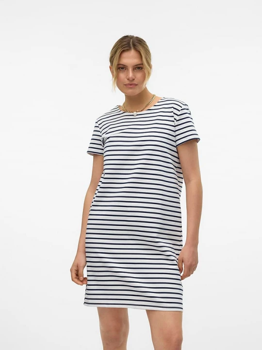 Zdjęcie produktu Vero Moda Sukienka w kolorze granatowo-białym rozmiar: S