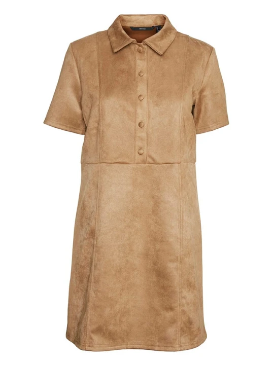 Zdjęcie produktu Vero Moda Sukienka w kolorze jasnobrązowym rozmiar: XS