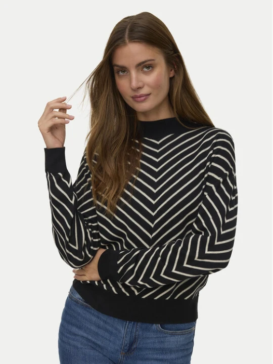 Zdjęcie produktu Vero Moda Sweter Capricorn 10331893 Czarny Regular Fit