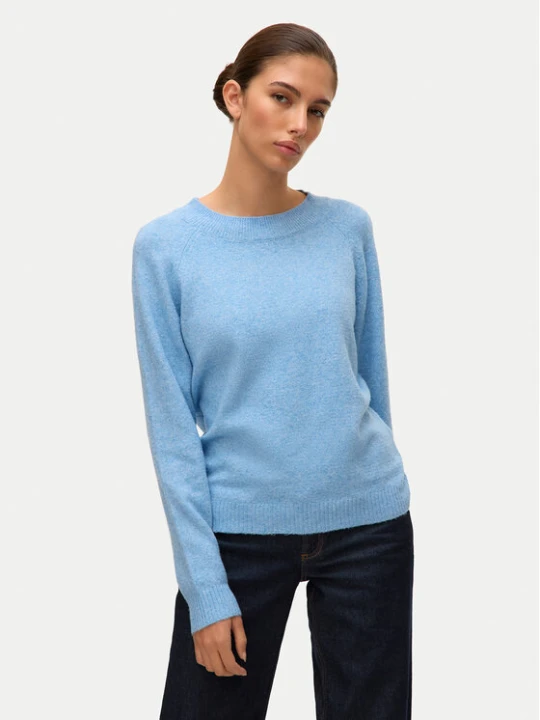 Zdjęcie produktu Vero Moda Sweter Doffy 10201022 Błękitny Regular Fit Niebieski jasny