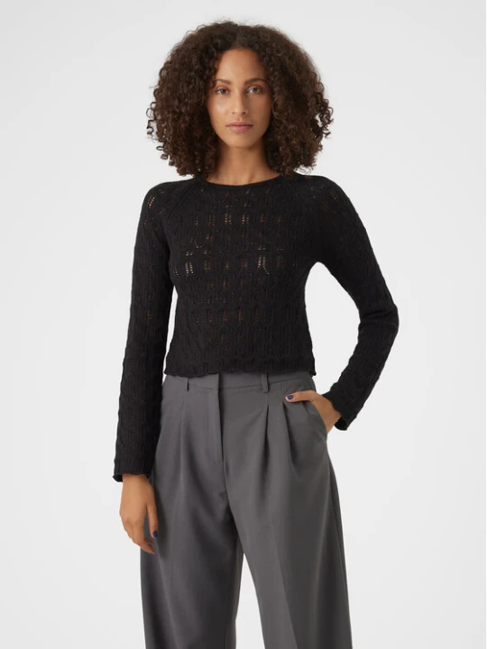 Zdjęcie produktu Vero Moda Sweter Fabienne 10299617 Czarny Slim Fit