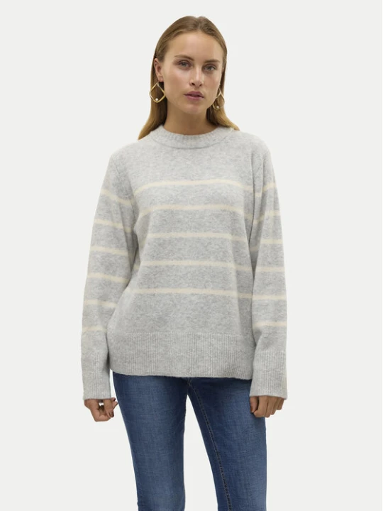 Zdjęcie produktu Vero Moda Sweter Flawless 10320487 Szary Loose Fit