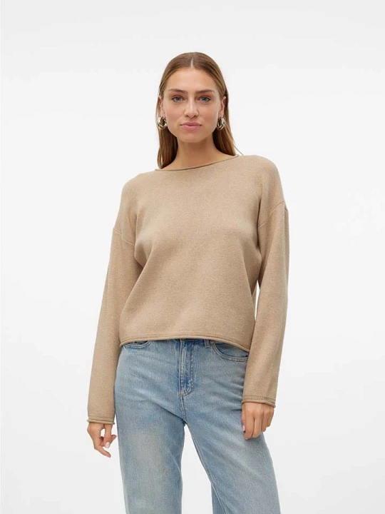 Zdjęcie produktu Vero Moda Sweter "Gold" w kolorze beżowym rozmiar: S