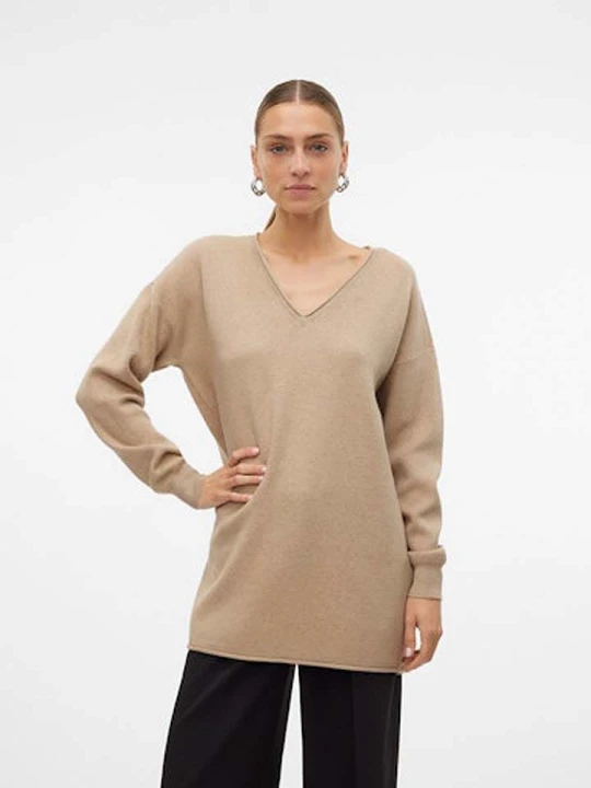 Zdjęcie produktu Vero Moda Sweter "Gold" w kolorze beżowym rozmiar: L