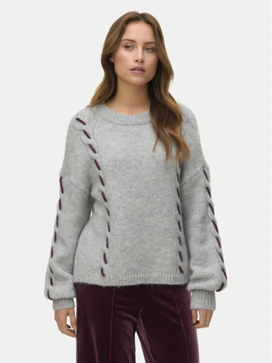 Zdjęcie produktu Vero Moda Sweter Ilina 10334866 Szary Loose Fit