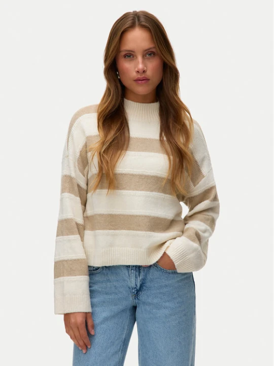 Zdjęcie produktu Vero Moda Sweter Inez 10331538 Beżowy Regular Fit