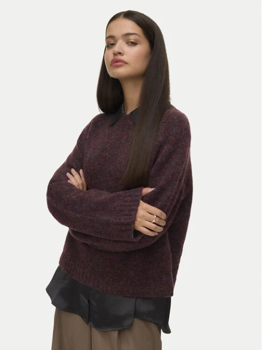 Zdjęcie produktu Vero Moda Sweter Ingrid 10331365 Fioletowy Regular Fit