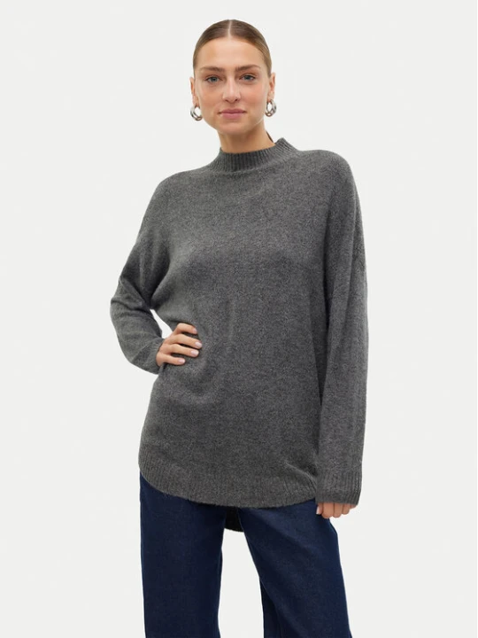 Zdjęcie produktu Vero Moda Sweter Plaza 10290784 Szary Loose Fit