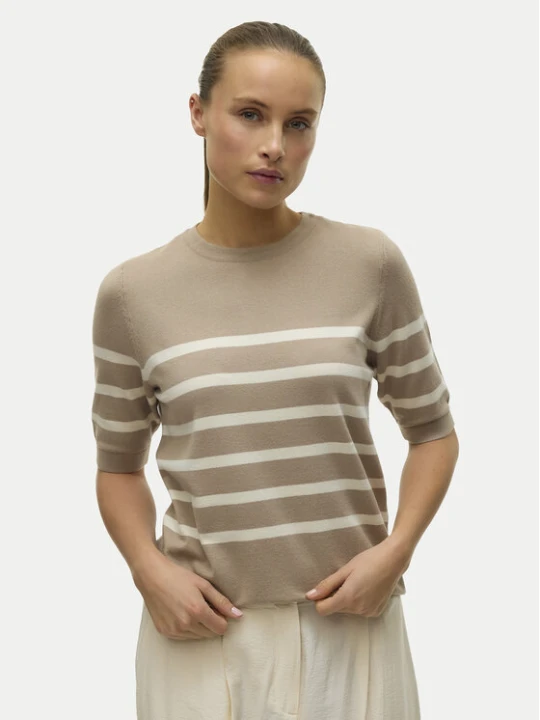Zdjęcie produktu Vero Moda Sweter Saba 10306829 Beżowy Regular Fit