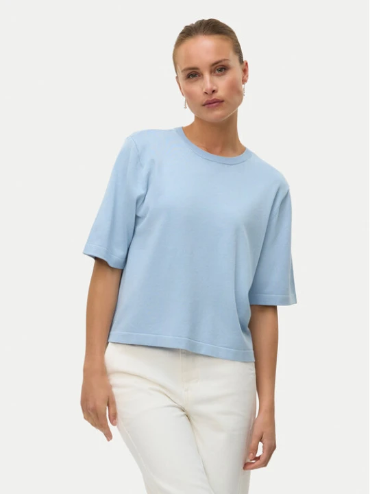 Zdjęcie produktu Vero Moda Sweter Silje 10320460 Błękitny Oversize Niebieski jasny
