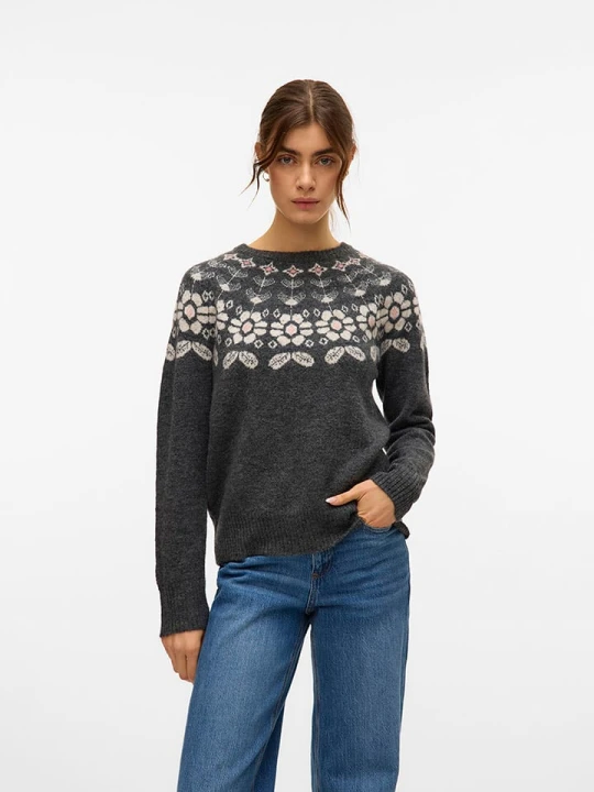 Zdjęcie produktu Vero Moda Sweter w kolorze antracytowym rozmiar: L
