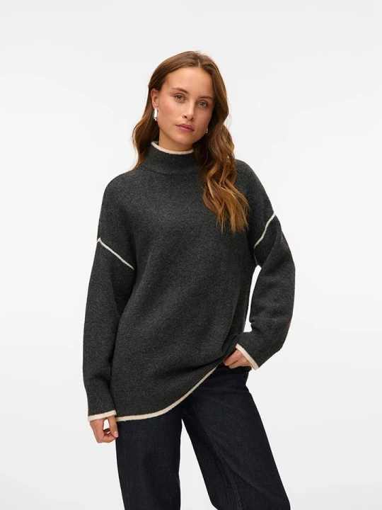 Zdjęcie produktu Vero Moda Sweter w kolorze antracytowym rozmiar: L