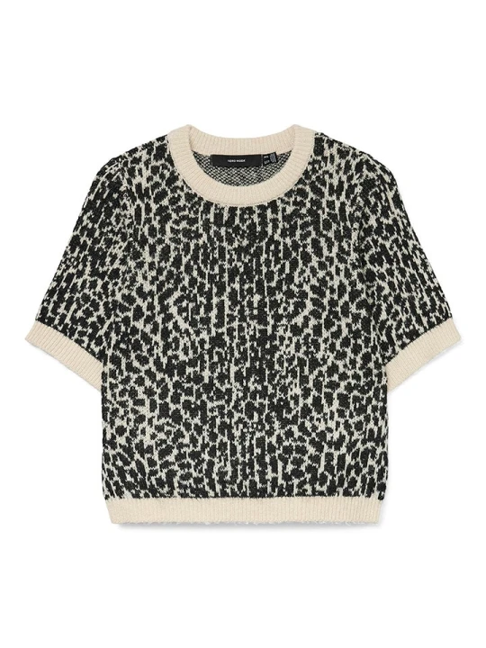 Zdjęcie produktu Vero Moda Sweter w kolorze beżowo-czarnym rozmiar: XL