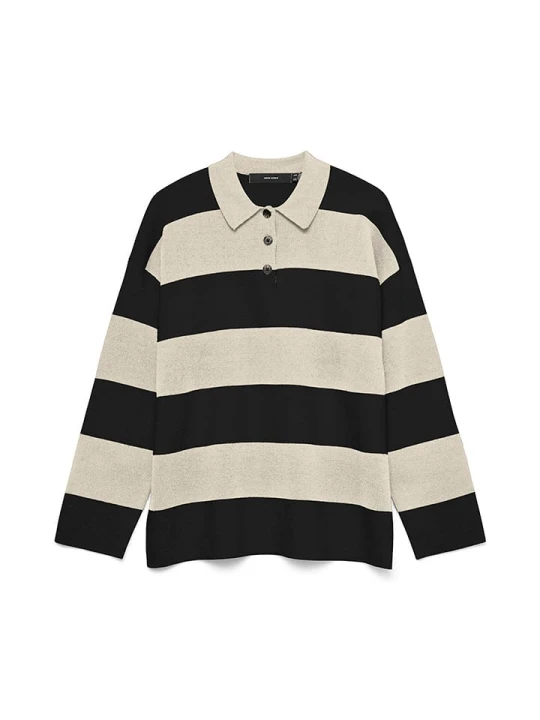 Zdjęcie produktu Vero Moda Sweter w kolorze beżowo-czarnym rozmiar: XS