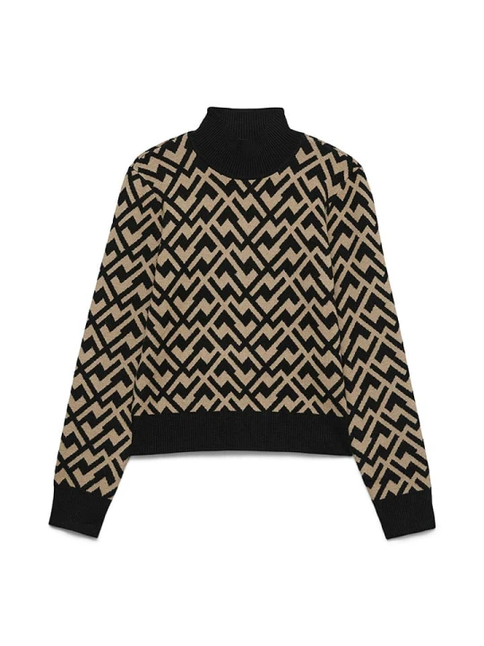 Zdjęcie produktu Vero Moda Sweter w kolorze beżowo-czarnym rozmiar: XS